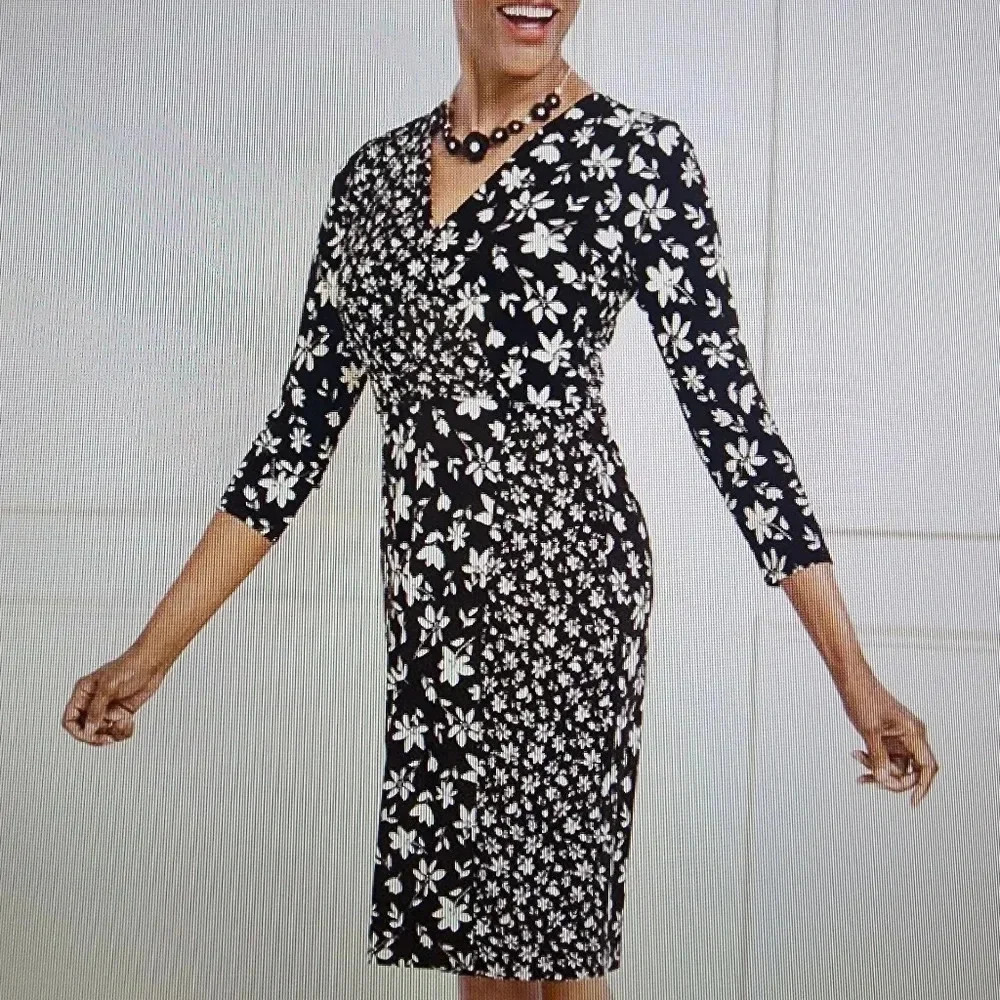 TALBOTS wrap jersey dress